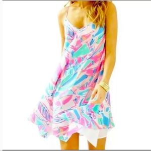 Lilly Pulitzer clara silk abstract printed slip dress